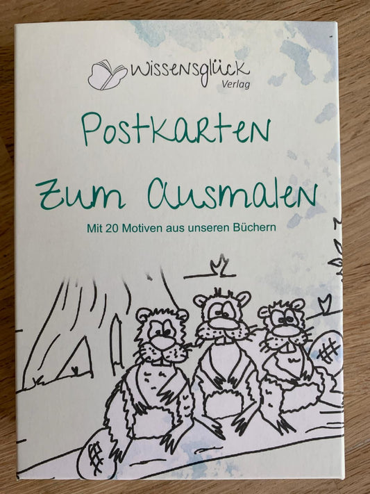 Postkarten zum Ausmalen im Set